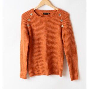 GOA Sweater Women's Size S/P Orange Fall Winter Sweater Halloween Cozy
